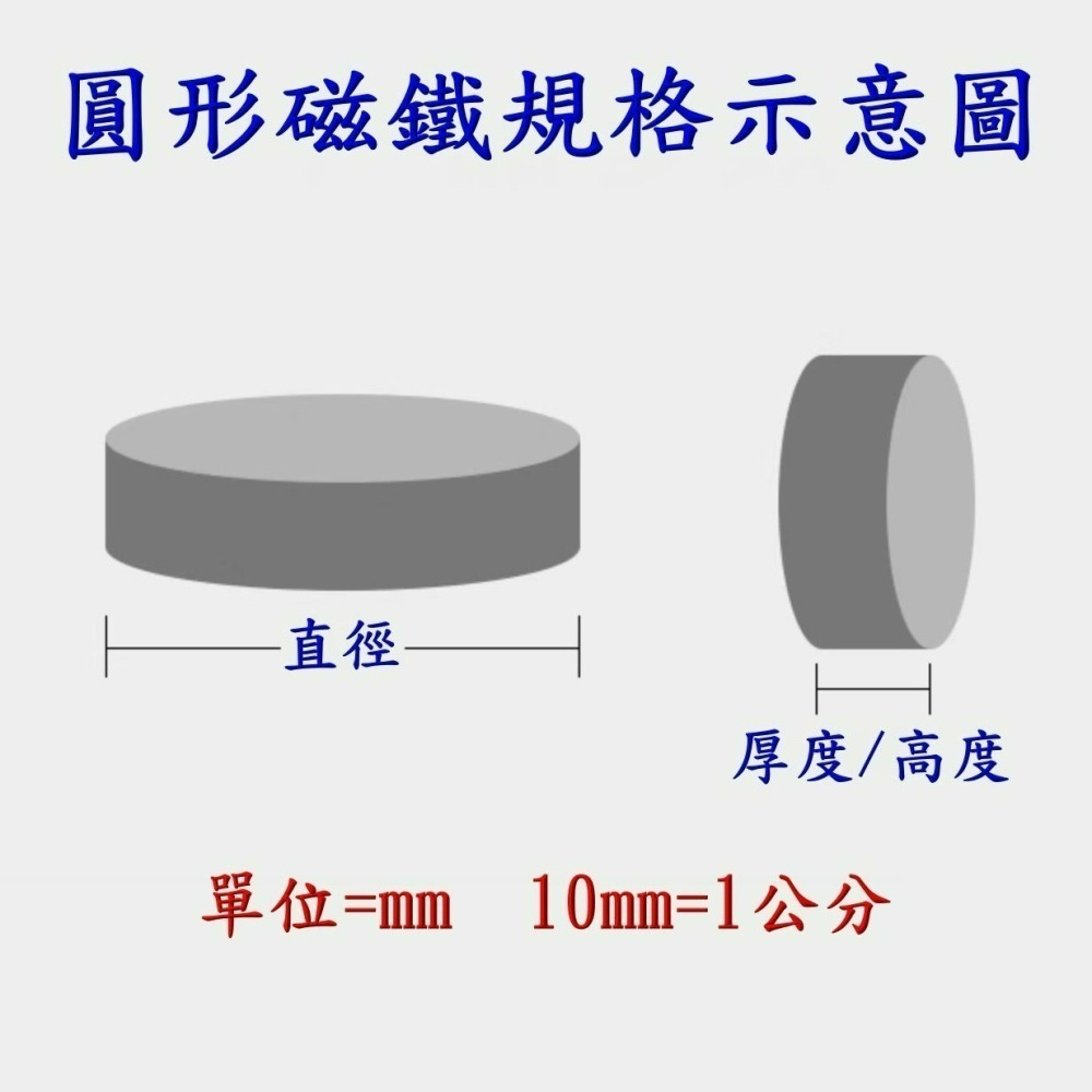 強磁 圓形直徑9mm~20mm 釹鐵硼 強力磁鐵 磁棒 磁鐵 磁板 磁條 掛勾 磁圖釘 釹鐵硼強磁 打撈強磁-細節圖2