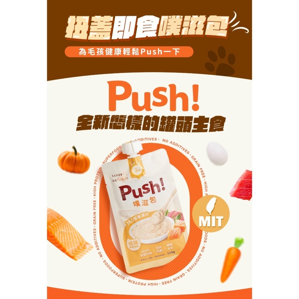 🐶GuoShi寵物🐱 Push! 噗滋包 主食肉泥 強護活力補給雞 365營養滿分 活力 貓主食肉泥-細節圖3