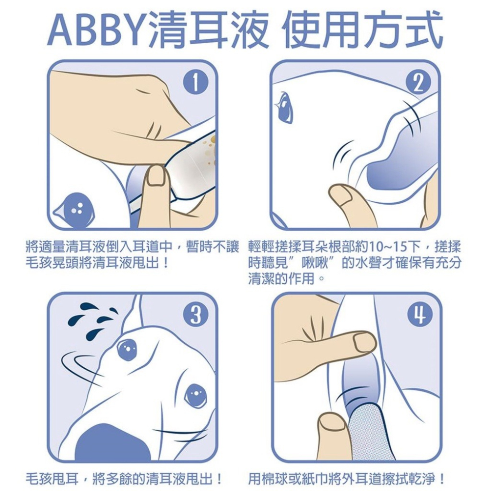 🐶GuoShi寵物🐱 ABBY 寵物清耳液 寵物清潔 寵物耳朵清潔液 貓狗通用 貓咪清耳液 狗清耳液-細節圖2