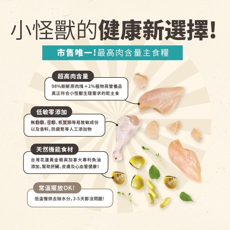 🐶GuoShi寵物🐱 怪獸部落 貓飼料 98% 鮮肉主食糧 貓飼料 貓糧 低碳 無穀 含肉量高 雞肉 竹筴魚-細節圖6