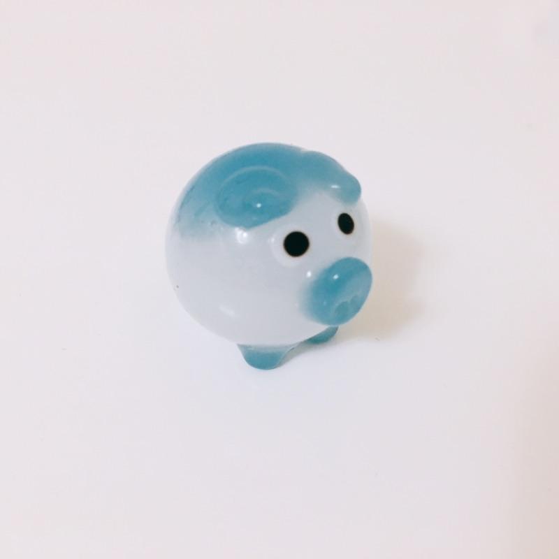 (最後現貨)玻璃製 豬豬 圓滾滾 純手工燒製 小動物系列 琉璃 迷你 ZOO-細節圖3
