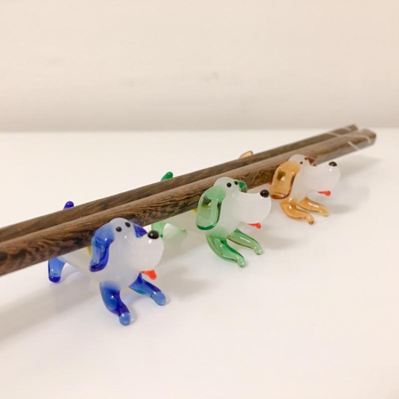 （最後現貨）玻璃製 臘腸狗 狗狗 筷架 純手工燒製小動物系列 琉璃 迷你 ZOO-細節圖4
