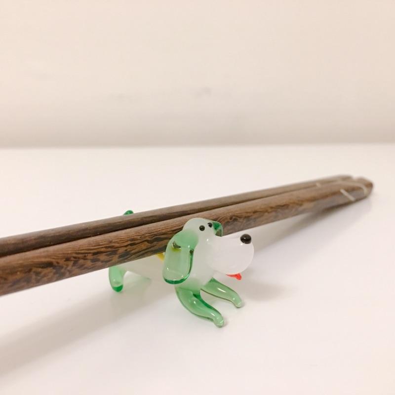 （最後現貨）玻璃製 臘腸狗 狗狗 筷架 純手工燒製小動物系列 琉璃 迷你 ZOO-細節圖5