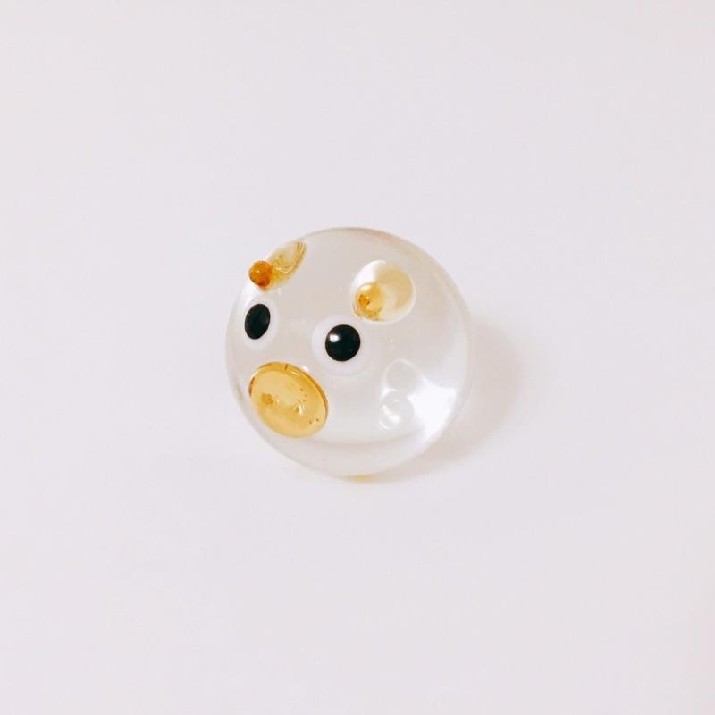 (最後現貨)玻璃製 透明 圓圓豬  純手工燒製小動物系列 琉璃 迷你 ZOO-細節圖5