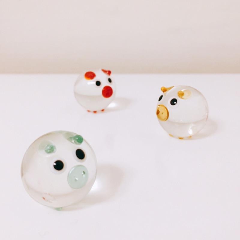 (最後現貨)玻璃製 透明 圓圓豬  純手工燒製小動物系列 琉璃 迷你 ZOO-細節圖8