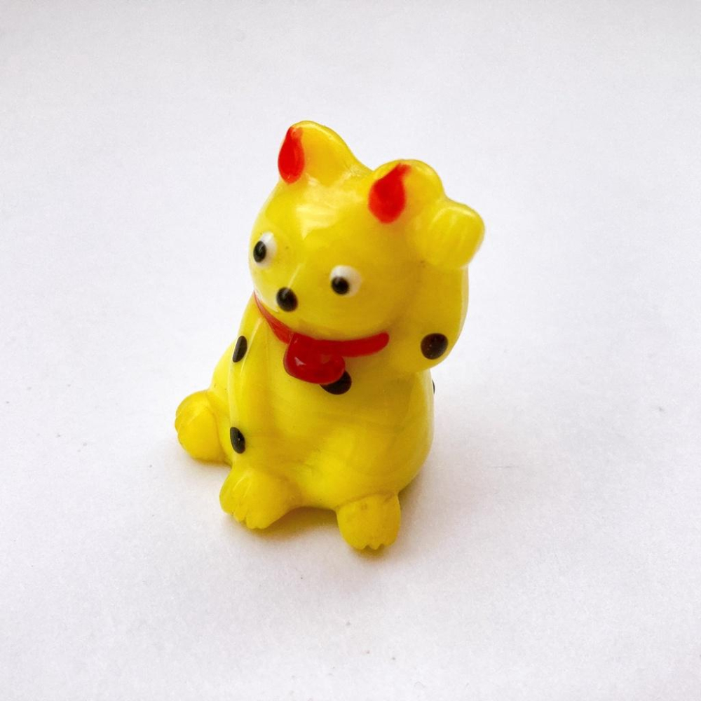 New玻璃製 吉祥福氣 圓點招財貓 一組2隻 純手工燒製系列 琉璃-細節圖4