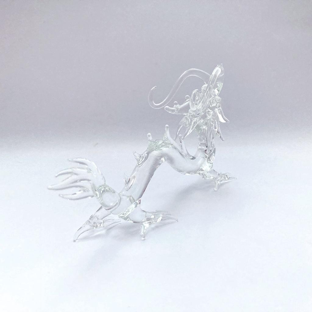 New 純手工燒製 絕美七彩水晶玻璃 吉祥龍 系列 琉璃 擺飾-細節圖8