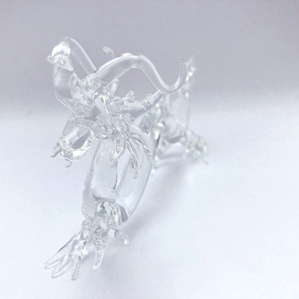 New 純手工燒製 絕美七彩水晶玻璃 吉祥龍 系列 琉璃 擺飾-細節圖9