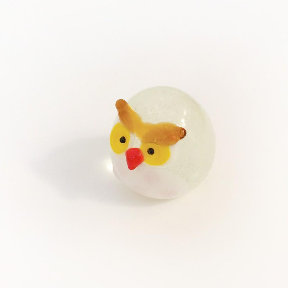 玻璃製 夜光 🌙 饅頭 貓頭鷹  純手工燒製小動物系列 琉璃 迷你 ZOO-細節圖6