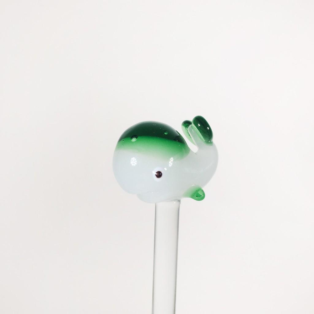 最後現貨★ 純手工燒製 圓滾滾鯨魚 玻璃攪拌棒 琉璃 現貨-細節圖3