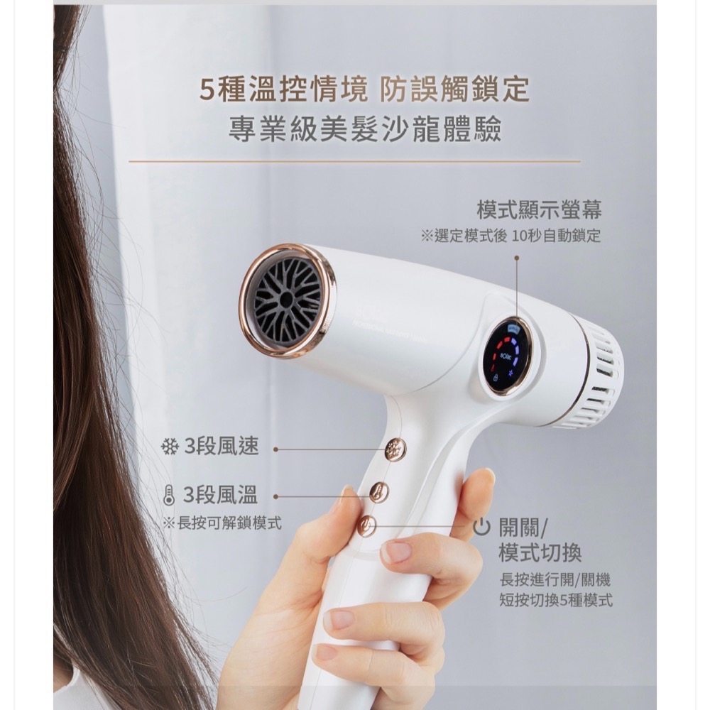 Solac SD-2100 專業智能溫控吹風機-細節圖5