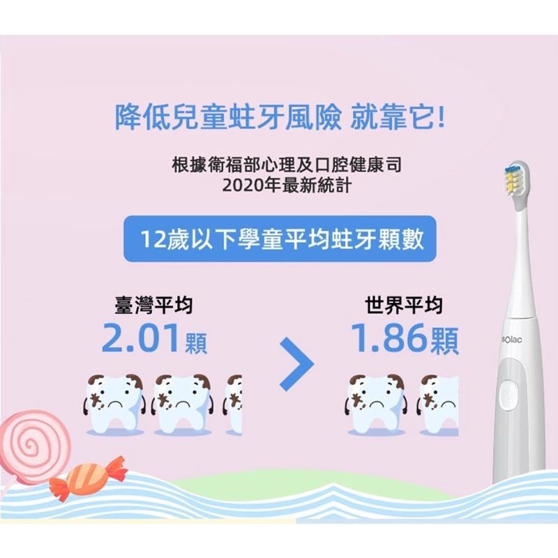 現貨‼️西班牙solac SRM-K7 兒童音波震動牙刷 電動牙刷 原廠公司貨-細節圖2