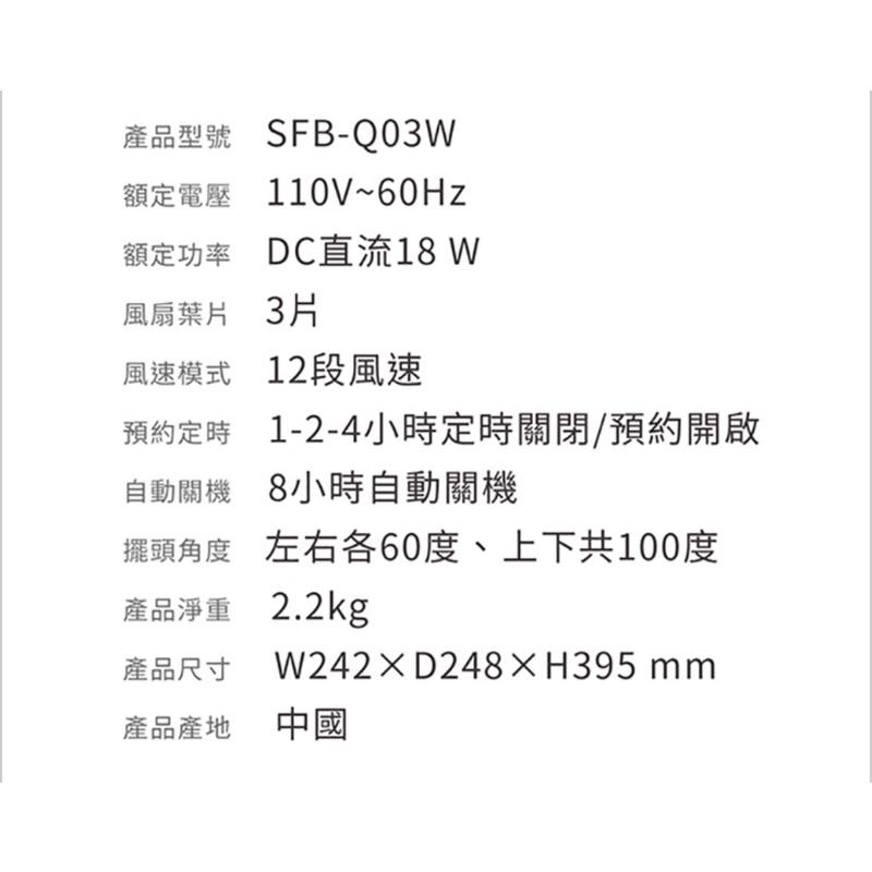 現貨免運‼️Solac DC直流馬達8吋3D空氣循環扇 變頻 風扇SFB-Q03W 原廠公司貨-細節圖8