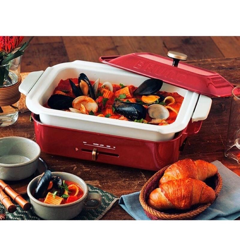 現貨免運‼️日本BRUNO BOE021電烤盤 章魚燒燒烤專用烤盤/深鍋/鴛鴦鍋/六格盤/蒸鍋/玻璃蓋/烤盤架-細節圖5