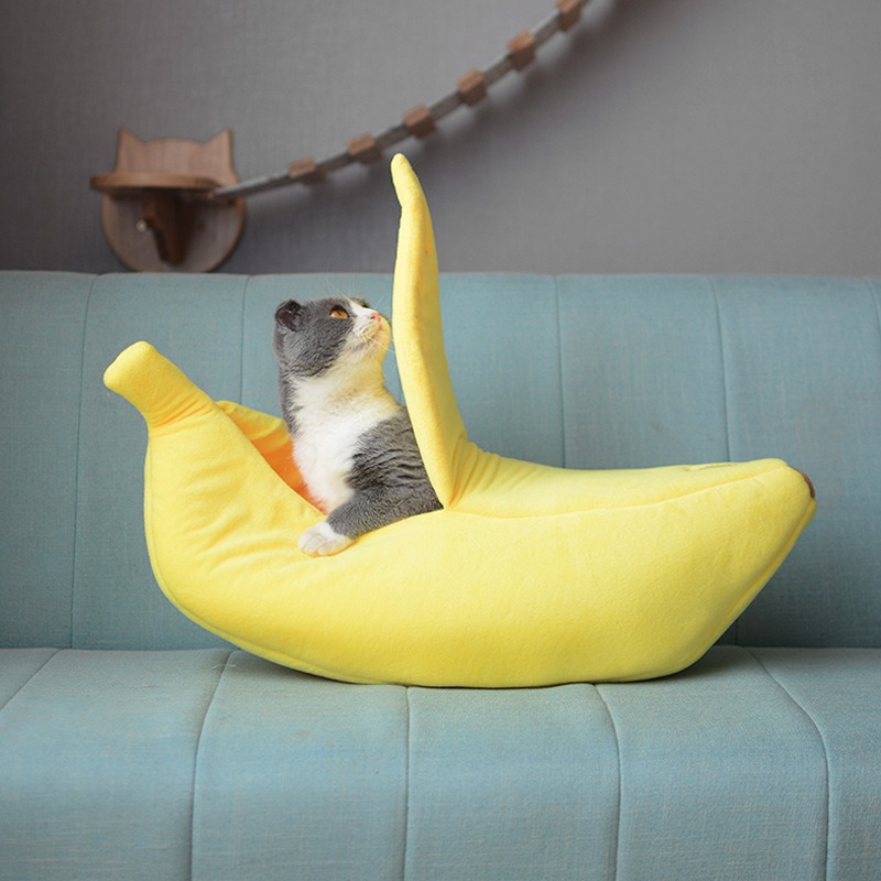 【台灣現貨】香蕉窩 香蕉貓窩 香蕉 寵物窩 寵物 睡床 睡墊👉【好好生活小舖 】👍-細節圖7