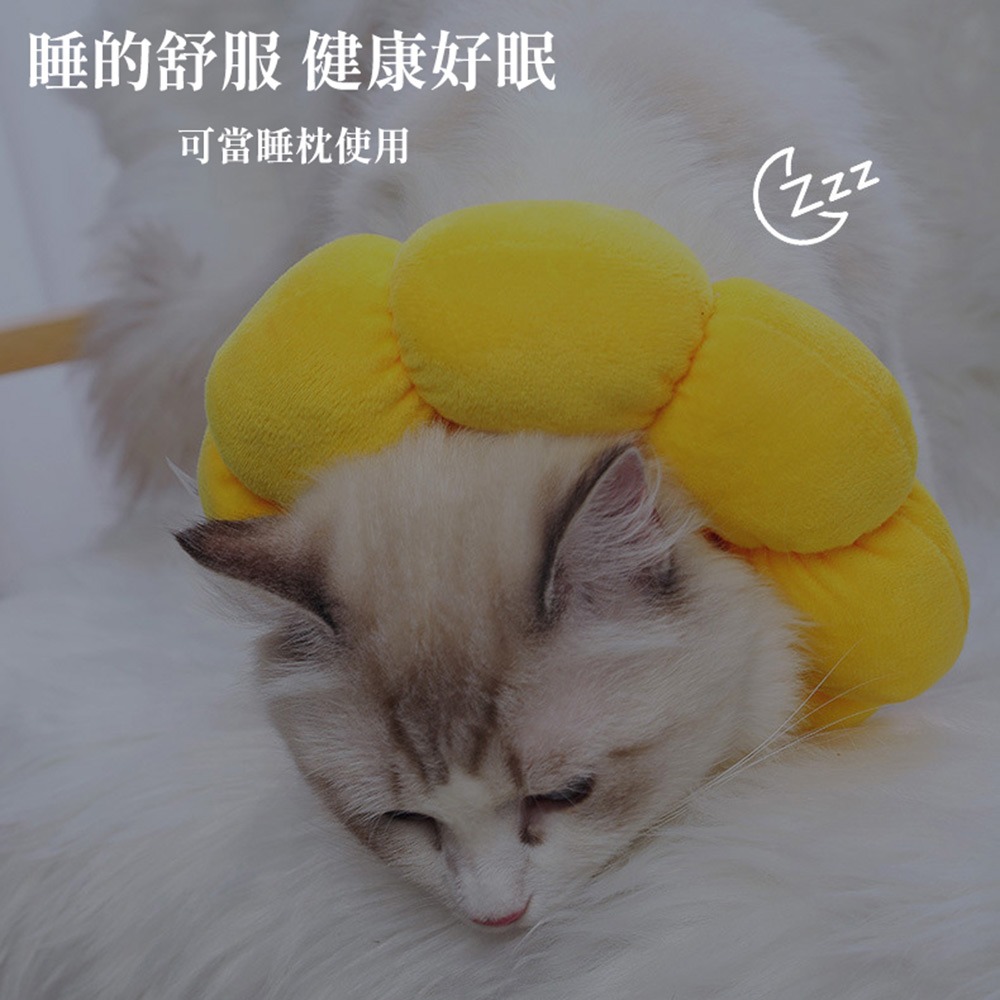 【喵的咧選物】太陽花防舔圈 頭套 羞恥圈 防舔頭套 貓頭套 寵物防舔【台灣現貨】-細節圖6