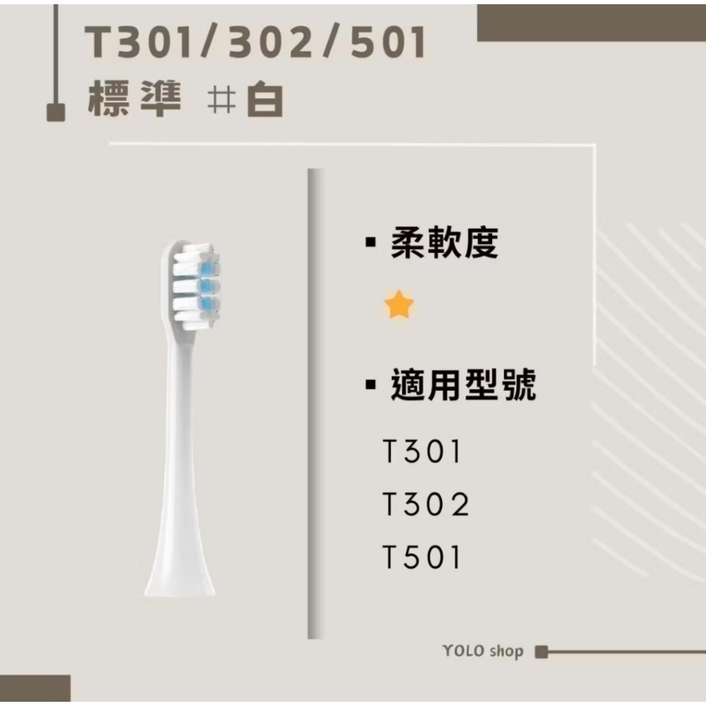 現貨 小米副廠刷頭 米家刷頭 獨立包裝含防塵蓋 單支售 T100 T200 T300 T500 T700 素士 貝醫生-規格圖1