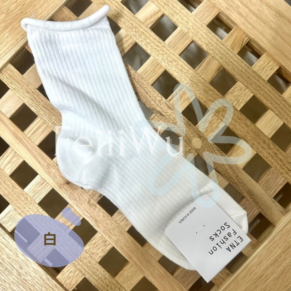 悠蔍米商行🍧現貨ᝰ韓國ETNA襪子捲邊長襪-規格圖1