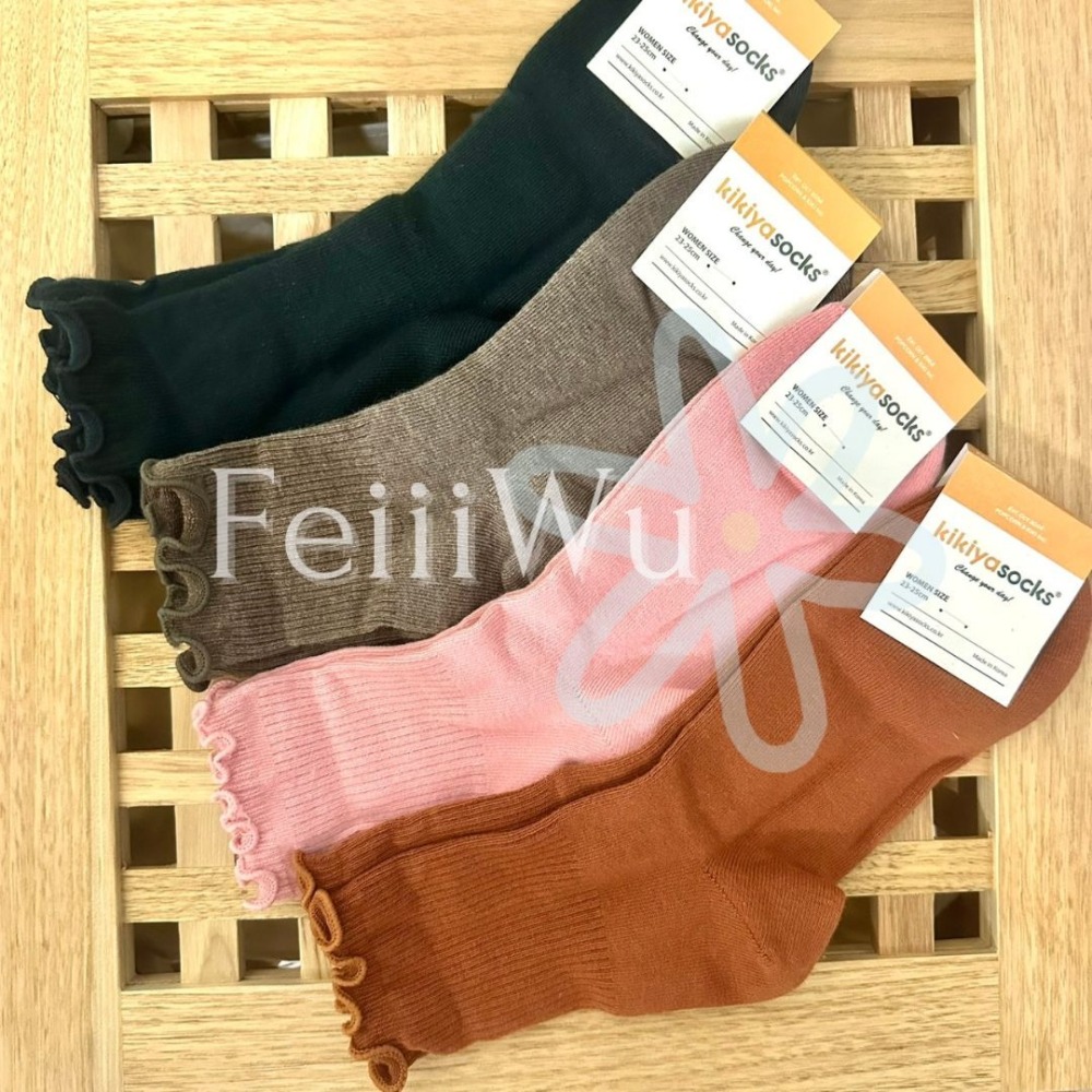 悠蔍米商行🍧現貨ᝰ韓國Kikiya socks襪子長襪,木耳襪-細節圖2