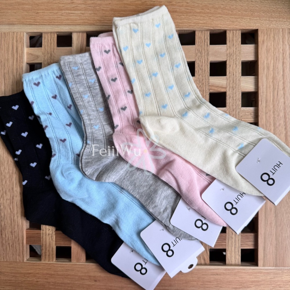 悠蔍米商行韓國代購🍧現貨ᝰ韓國Huit8夏日愛心款薄長襪-細節圖2