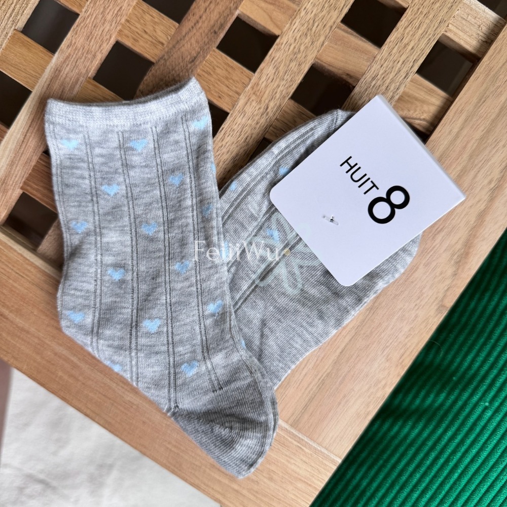 悠蔍米商行韓國代購🍧現貨ᝰ韓國Huit8夏日愛心款薄長襪-規格圖3