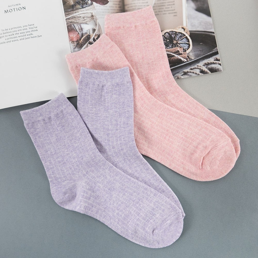 AHUA阿華有事嗎 韓國襪子 糖果純色條紋中筒襪 素色長襪［現貨］ K0155 百搭素襪 韓妞必備 素色基本款-細節圖9