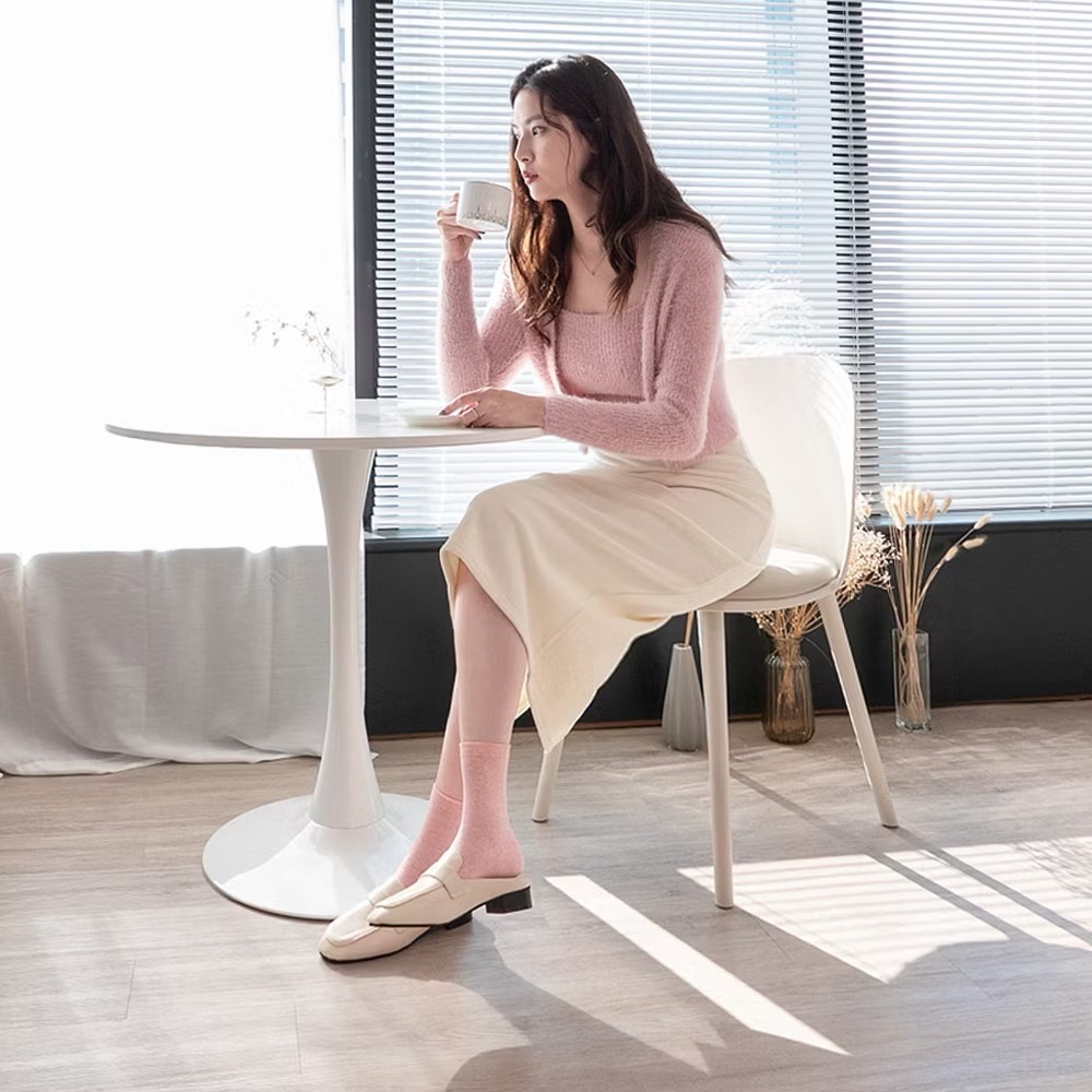 AHUA 韓國襪子 糖果素色純棉中筒襪 K0167 正韓少女襪 必備長襪 韓系穿搭 百搭純色襪 阿華有事嗎-細節圖3