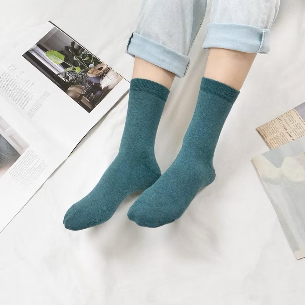 AHUA 韓國襪子 糖果素色純棉中筒襪 K0167 正韓少女襪 必備長襪 韓系穿搭 百搭純色襪 阿華有事嗎-細節圖7