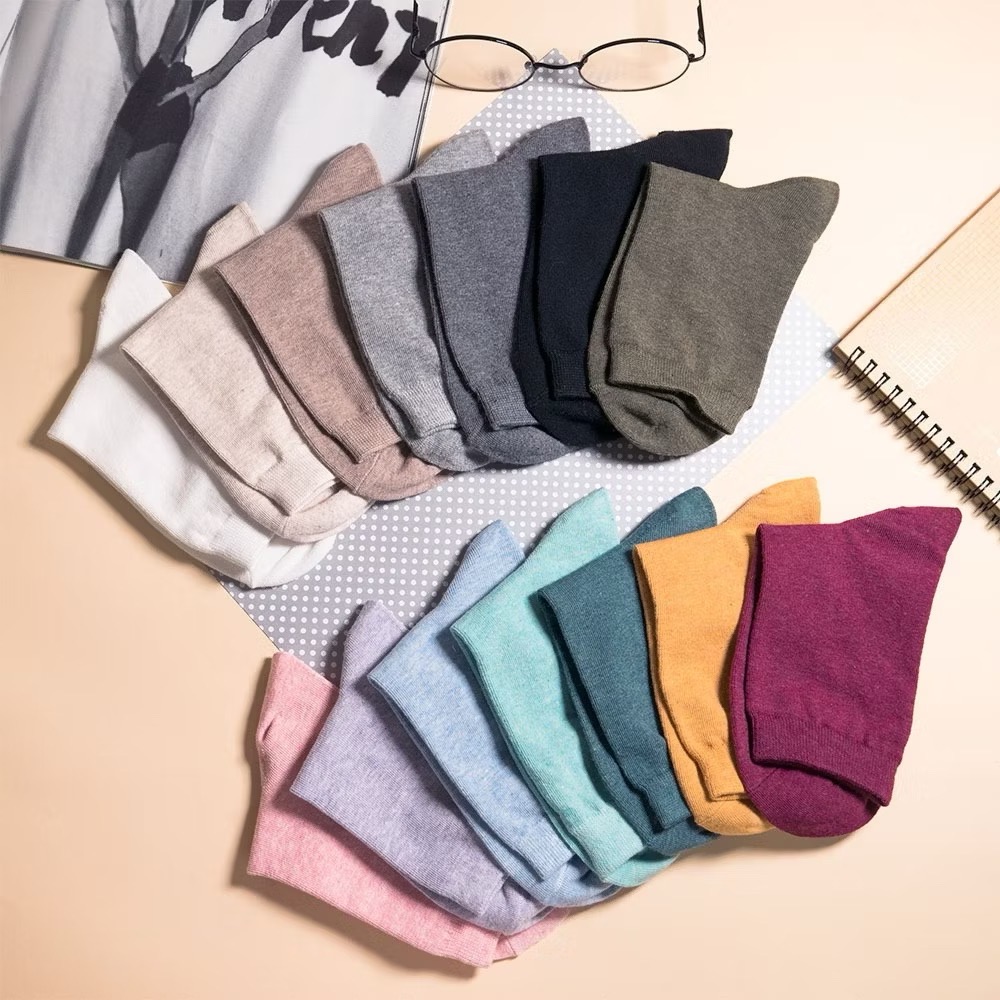 AHUA 韓國襪子 糖果素色純棉中筒襪 K0167 正韓少女襪 必備長襪 韓系穿搭 百搭純色襪 阿華有事嗎-細節圖8