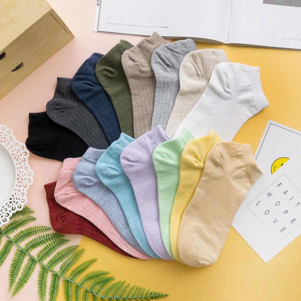 AHUA 韓國襪子 糖果純色條紋短襪 K0164  襪子推薦 女襪 素色短襪 學生襪 白襪 黑襪 純棉襪子 阿華有事嗎-細節圖3