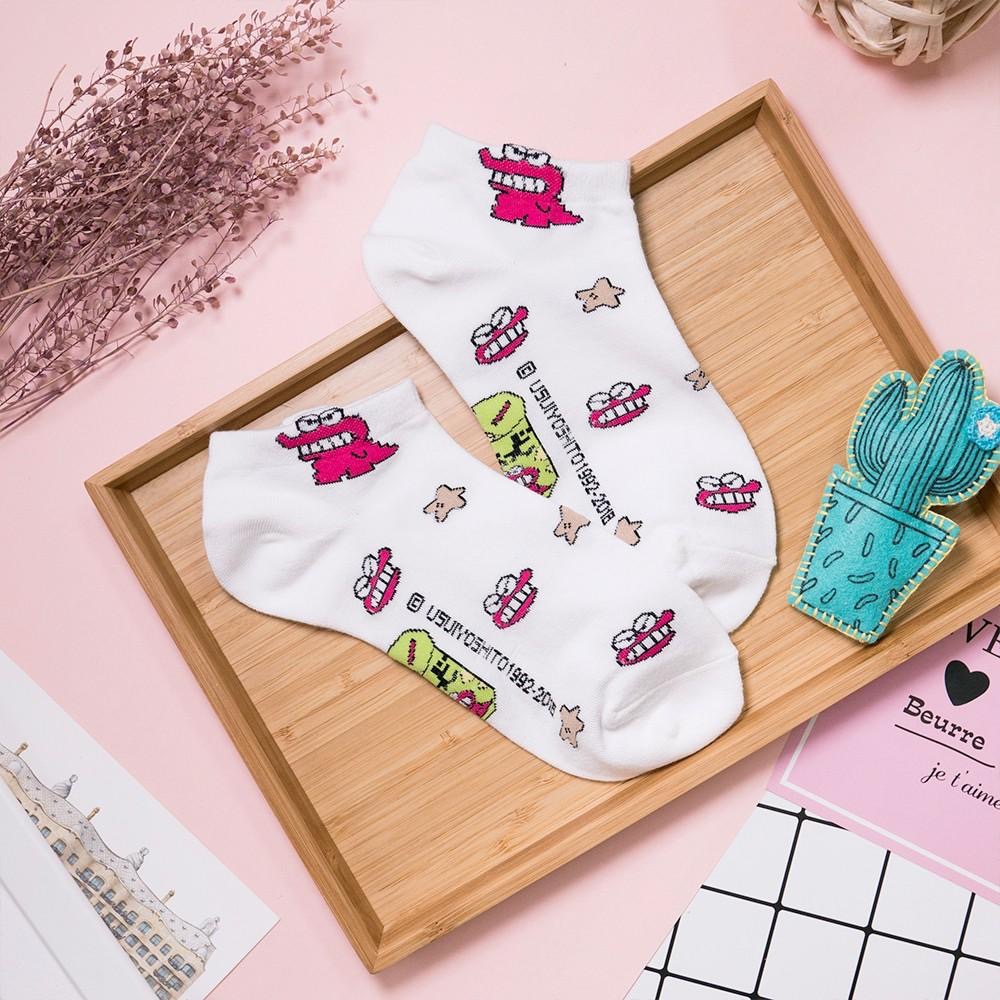 AHUA阿華有事嗎  韓國襪子 站好站滿版蠟筆小新短襪 K0336 正韓少女襪 韓妞必備 百搭純棉襪 素色襪子-細節圖9