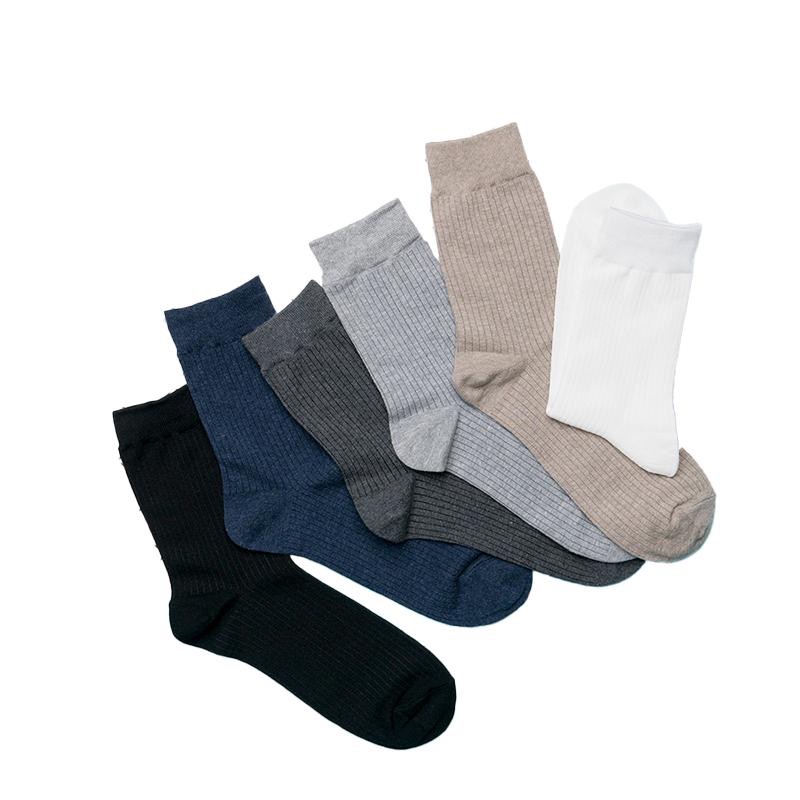 AHUA 韓國襪子 純色條紋中筒襪 男襪 K0487 男生襪子 男生長襪 紳士襪 純棉襪 素色襪子 白襪 阿華有事嗎-細節圖9