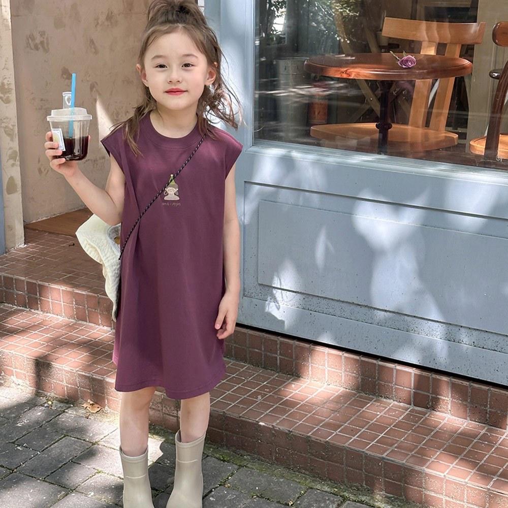 AHUA阿華有事嗎 童戴帽小女孩圖案無袖連衣裙童裝 TT0144 可愛 童裝-細節圖3