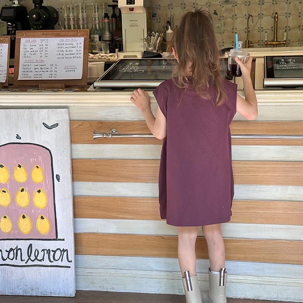 AHUA阿華有事嗎 童戴帽小女孩圖案無袖連衣裙童裝 TT0144 可愛 童裝-細節圖4