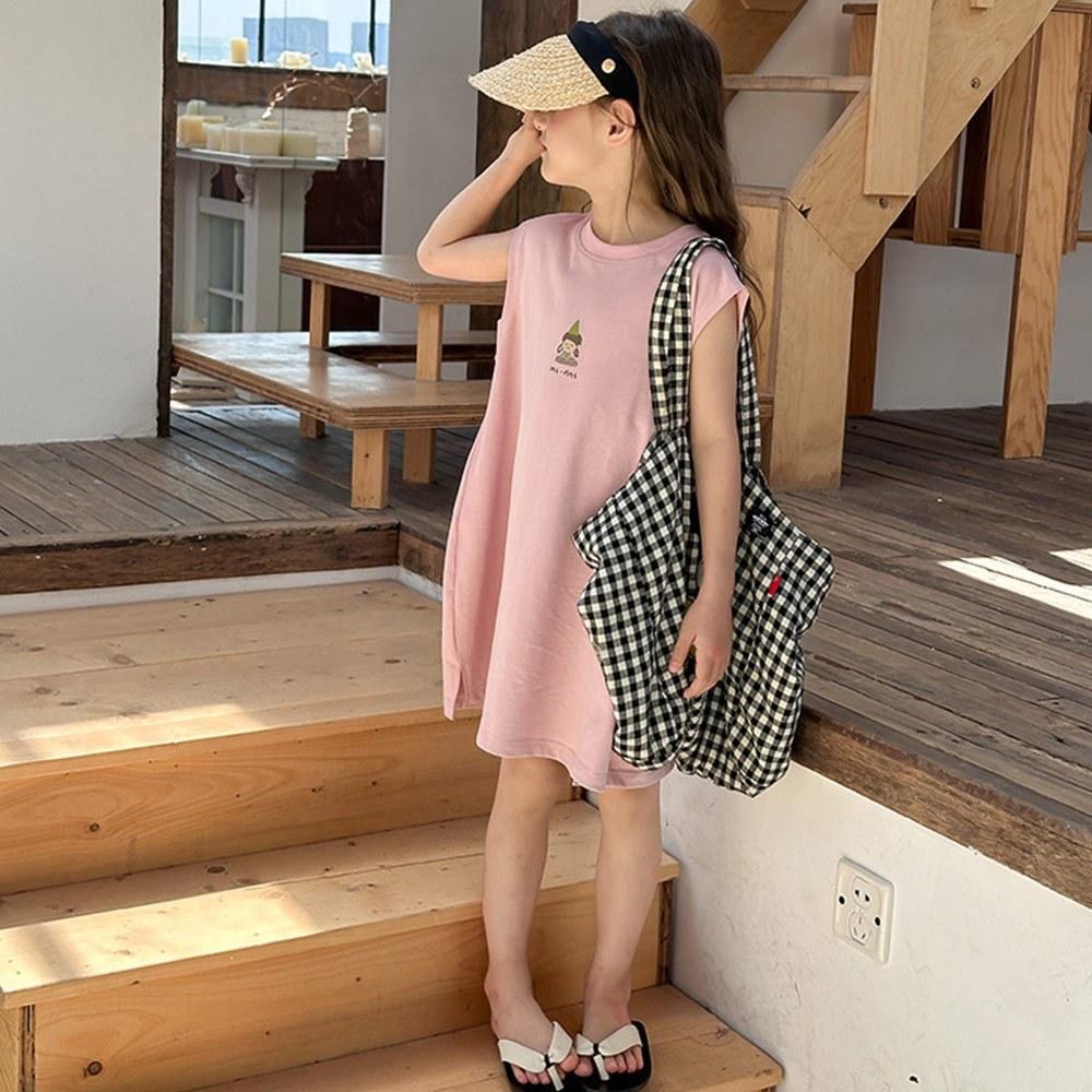 AHUA阿華有事嗎 童戴帽小女孩圖案無袖連衣裙童裝 TT0144 可愛 童裝-細節圖7