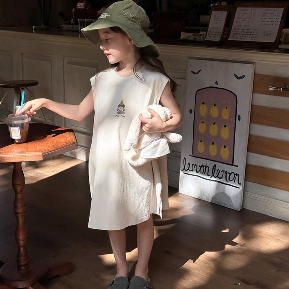 AHUA阿華有事嗎 童戴帽小女孩圖案無袖連衣裙童裝 TT0144 可愛 童裝-細節圖9