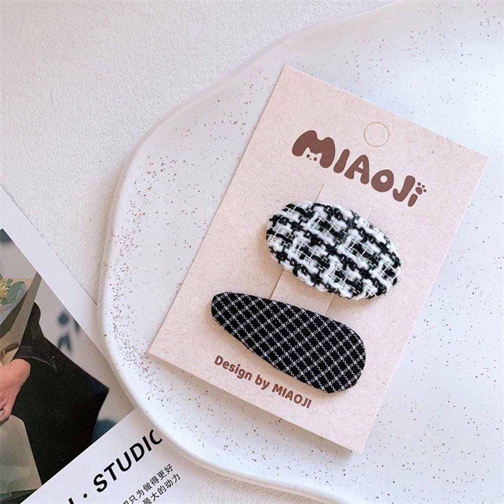 AHUA阿華有事嗎  童立體毛絨黑灰色系BB髮夾2入組 TT0020 可愛 日系 兒童髮夾-細節圖4