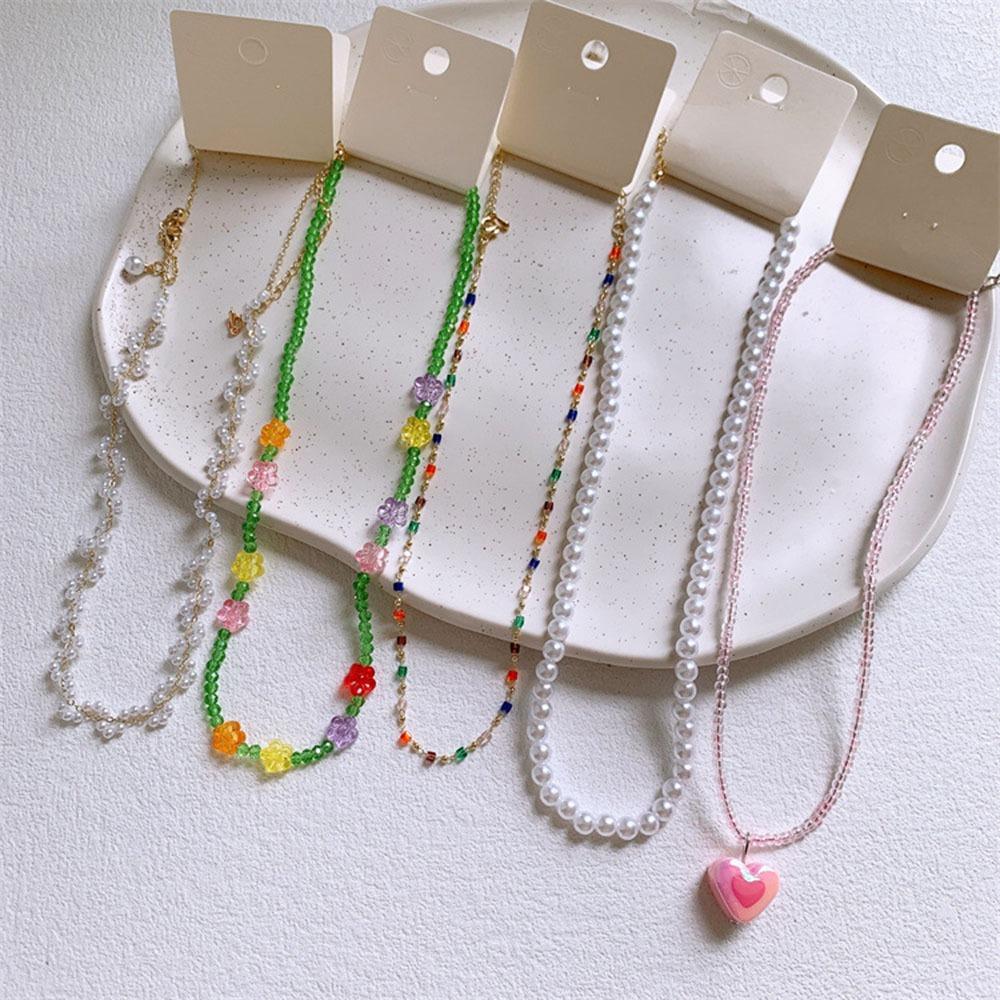 AHUA阿華有事嗎  童優雅珍珠愛心串珠項鍊 TT0017 可愛 飾品 兒童項鍊-細節圖4