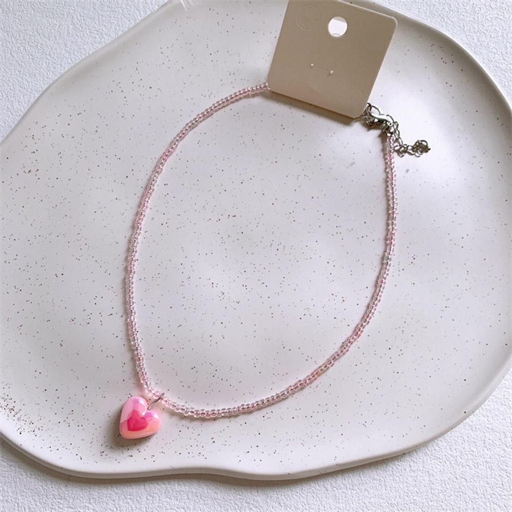 AHUA阿華有事嗎  童優雅珍珠愛心串珠項鍊 TT0017 可愛 飾品 兒童項鍊-細節圖7