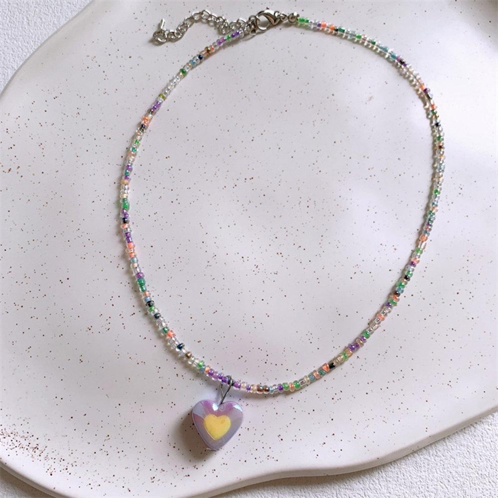 AHUA阿華有事嗎  童優雅珍珠愛心串珠項鍊 TT0017 可愛 飾品 兒童項鍊-細節圖9