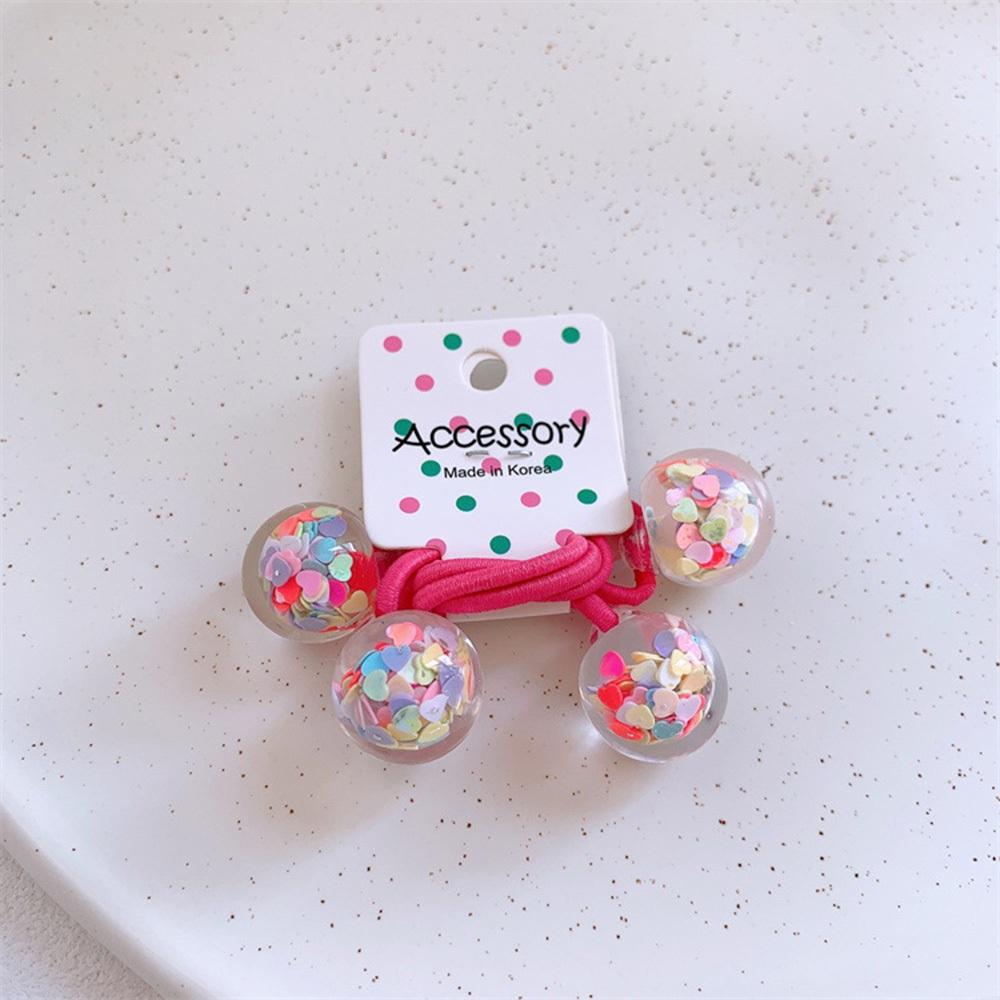 AHUA阿華有事嗎  童亮片透明球球髮圈(2入組) TT0047 可愛 髮圈 兒童髮飾-細節圖7