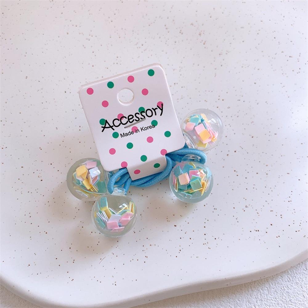 AHUA阿華有事嗎  童亮片透明球球髮圈(2入組) TT0047 可愛 髮圈 兒童髮飾-細節圖9