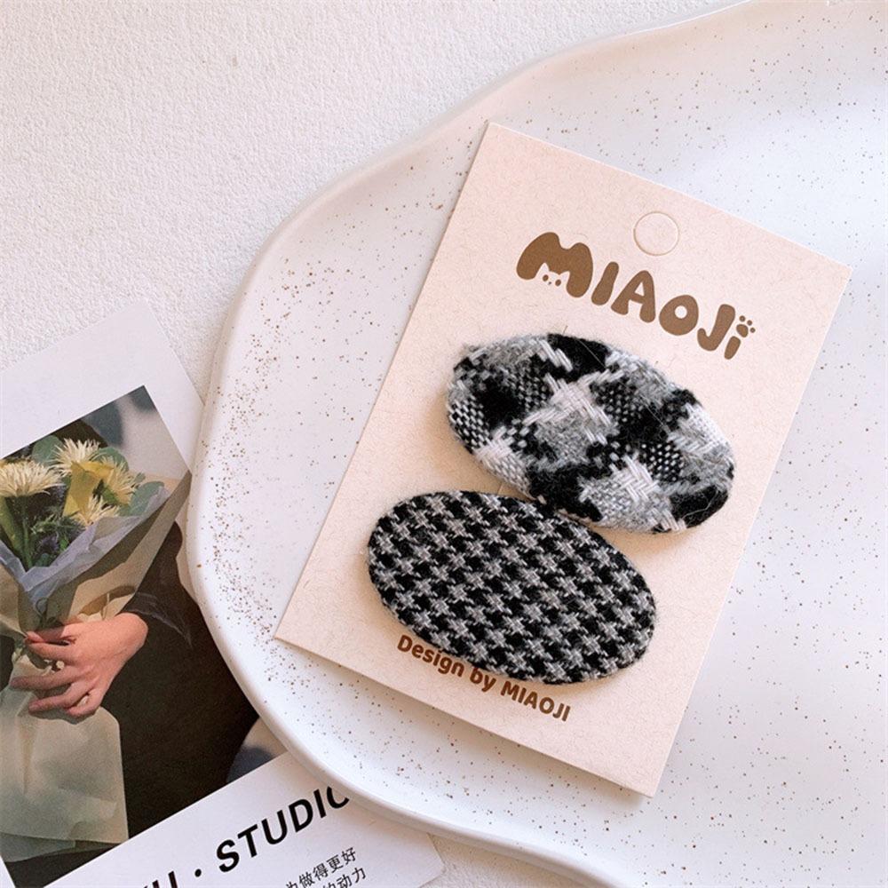 AHUA阿華有事嗎  童毛呢橢圓BB髮夾2入組 TT0027 可愛 日系 髮夾 兒童髮飾-細節圖4