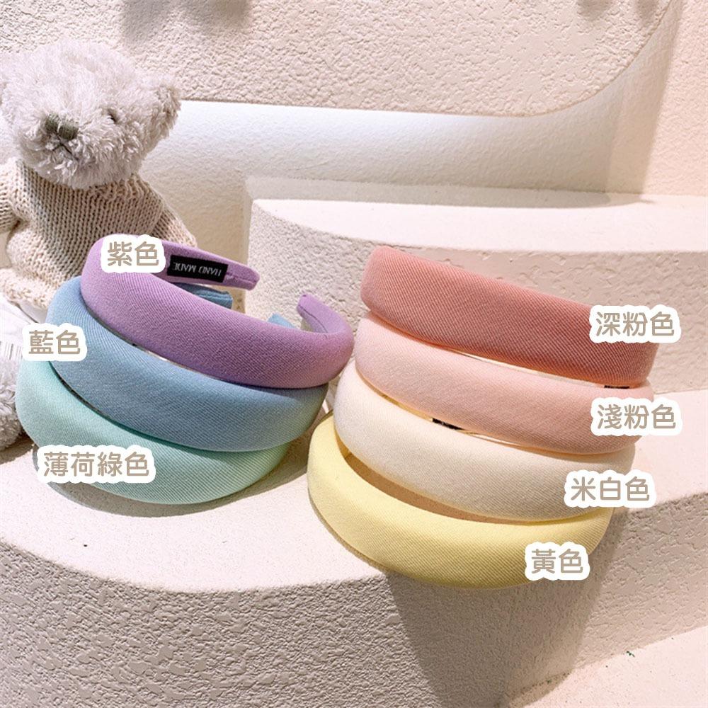 AHUA阿華有事嗎  童馬卡龍色系寬邊髮箍 TT0015 可愛 髮箍 兒童髮飾-細節圖2