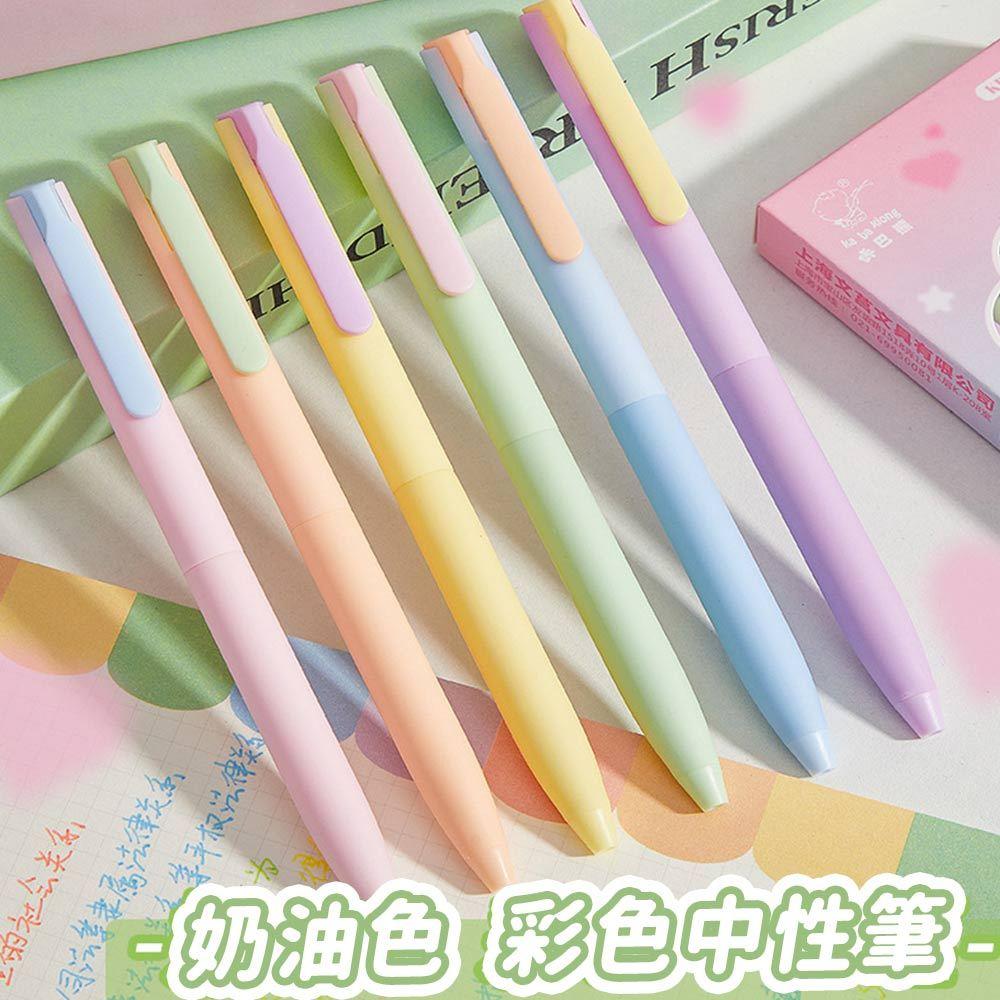 AHUA 阿華有事嗎 繽紛手帳按動彩色中性筆(一盒6支) O0046 可愛 文具 開學用品-細節圖3