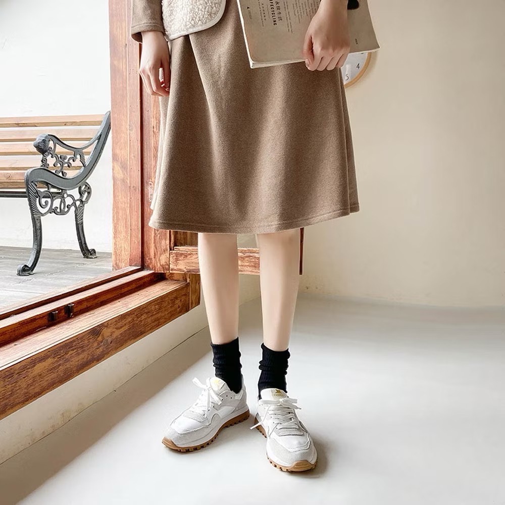 AHUA 超百搭！奶茶色調中筒襪 S0472 大地色系襪子 造型襪  堆堆襪 襪子推薦 純棉襪子 女襪 阿華有事嗎-細節圖7