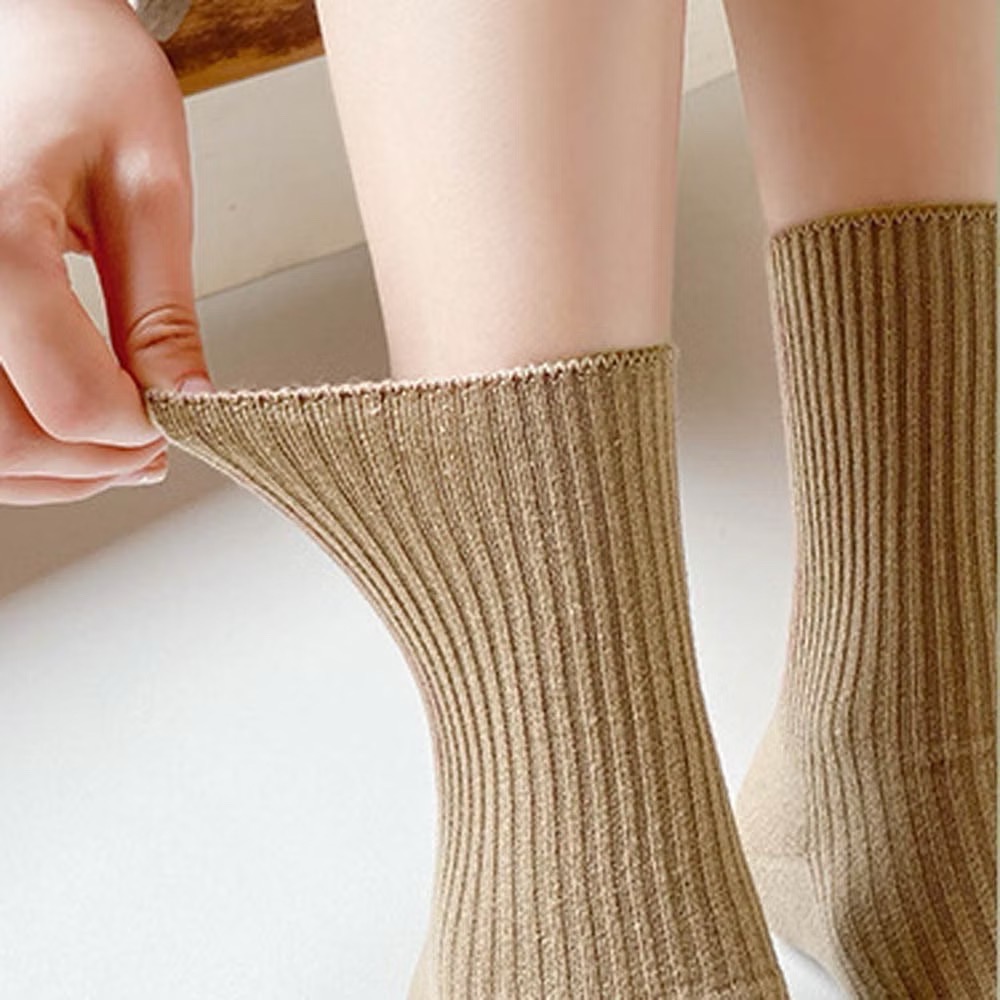 AHUA 超百搭！奶茶色調中筒襪 S0472 大地色系襪子 造型襪  堆堆襪 襪子推薦 純棉襪子 女襪 阿華有事嗎-細節圖8