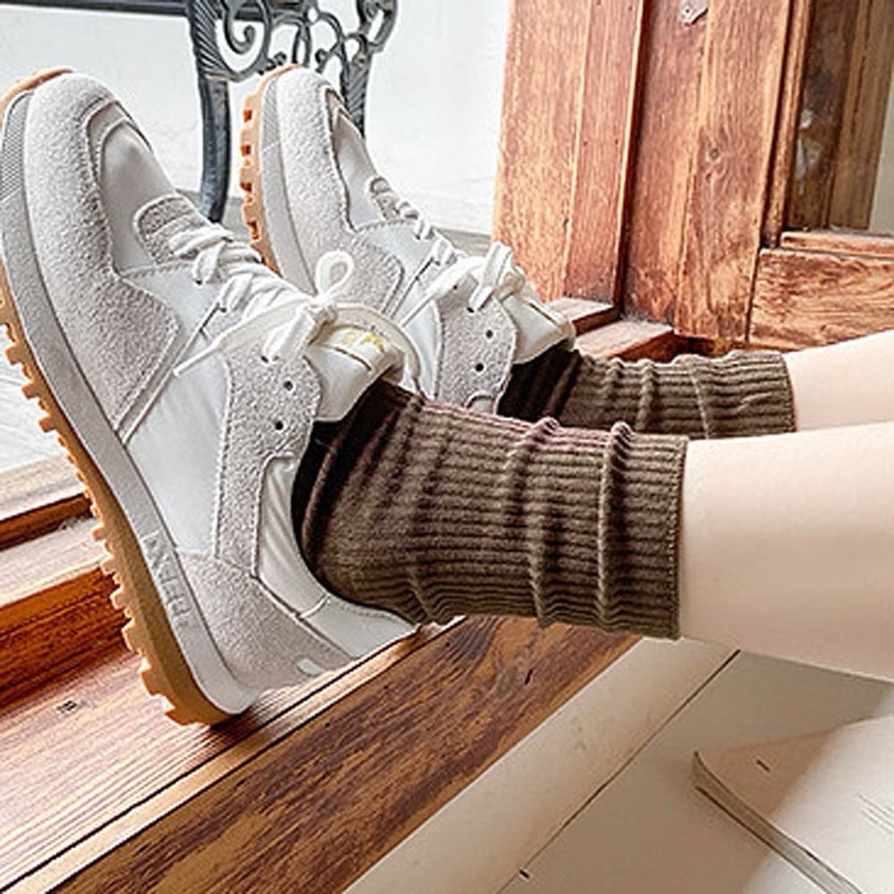 AHUA 超百搭！奶茶色調中筒襪 S0472 大地色系襪子 造型襪  堆堆襪 襪子推薦 純棉襪子 女襪 阿華有事嗎-細節圖9