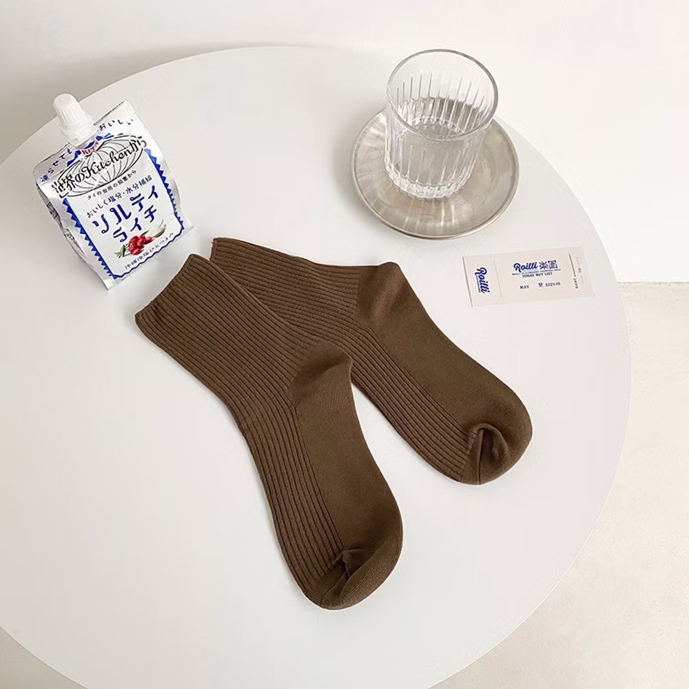 AHUA 超百搭！奶茶色調中筒襪 S0472 大地色系襪子 造型襪  堆堆襪 襪子推薦 純棉襪子 女襪 阿華有事嗎-規格圖11