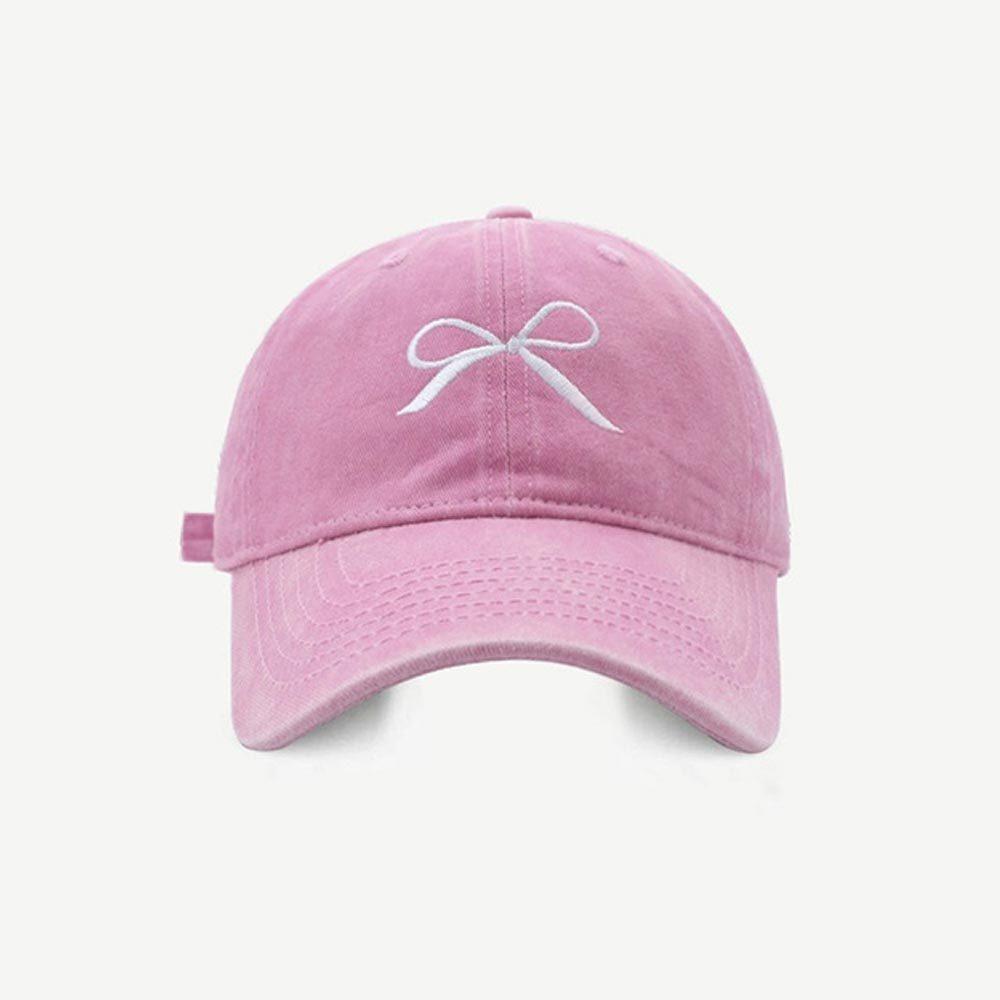 AHUA阿華有事嗎 蝴蝶結刺繡刷舊感棒球帽 H0069 簡約 百搭基本款帽子 老帽 遮陽帽 棒球帽-細節圖6